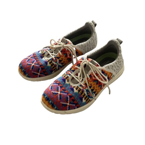 Minnetonka Eco-friendly Materials 61048 Orange Sunset Womens 7m Eco Anew Sneaker - Picture 2 of 7